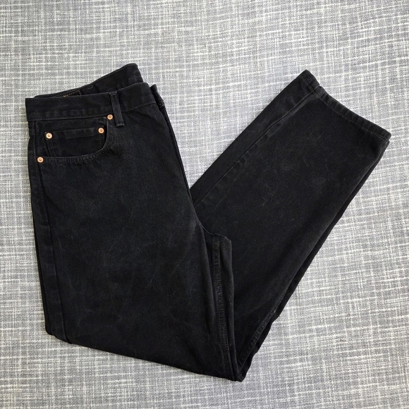 Levi's 550 Jeans Relaxed Fit Black Straight/Tapered Men's 38X32 (actual 37X31) - Picture 13 of 13